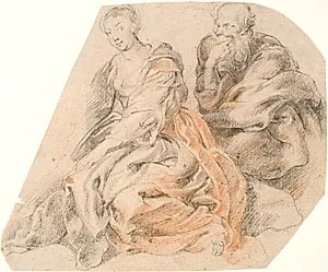 En ung kvinde og en gammel mand by Willem Panneels
