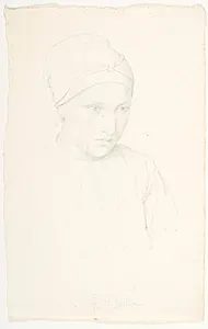 En ung pige fra Barbizon, brystbillede by Lorenz Frølich