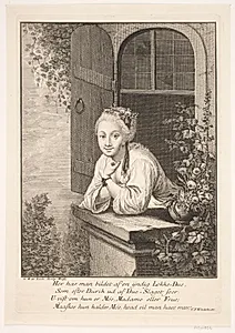 En ung Pige i et Vindue by Odvardt Helmoldt de Lode