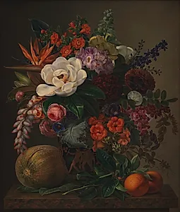 En vase med blomster by J.L. Jensen