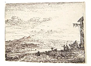 En vogn foran et gæstgiveri by Karel Du Jardin