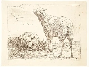 Engel set fra ryggen - efter Fra Angelico by Johan Thomas Lundbye