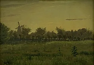 Engen ved kunstnerens bolig på Farimagsvej by Vilhelm Kyhn