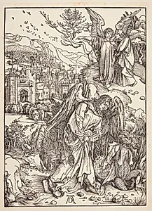 Englen viser Johannes det ny Jerusalem by Albrecht Dürer