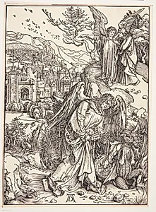 Englen viser Johannes det ny Jerusalem by Albrecht Dürer