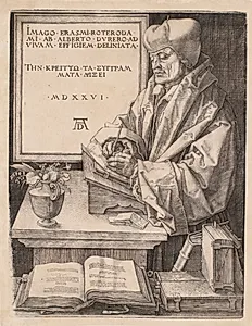 Erasmus fra Rotterdam, 1466-1536 by Albrecht Dürer