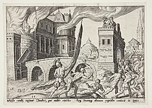 Erobringen af Tirza by Philips Galle