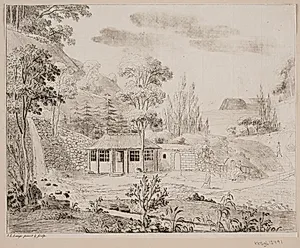 Et badehus ved Liselund på Møen by Søren L. Lange