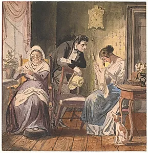 Et besøg (Et besøg fra hverdagslivet) by Wilhelm Marstrand