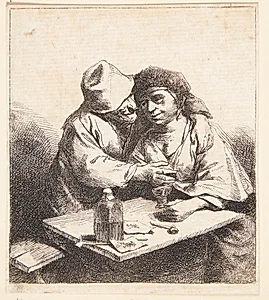 Et forelsket par by Cornelis Pietersz Bega