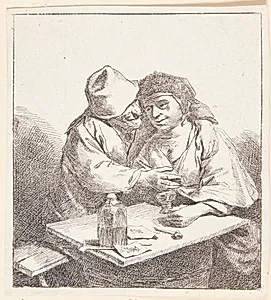 Et forelsket par by Cornelis Pietersz Bega