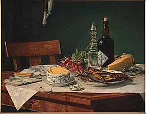 Et frokostbord by O.A. Hermansen