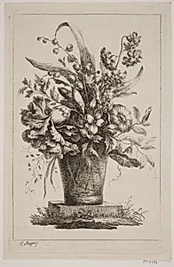 Et Glas med Blomster, Convolvolus, Nelliker m. v. by Elias Meyer