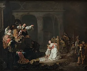 Et herresædes plyndring by Maerten Stoop
