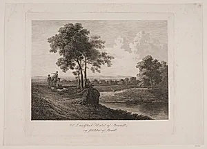Et landskab by Bradt, F.L.