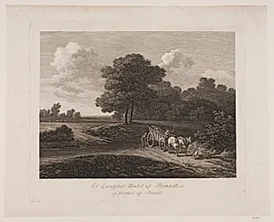 Et landskab by Bradt, F.L.
