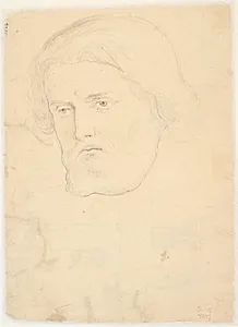 Et mandshoved (Kristus?) by Dankvart Dreyer
