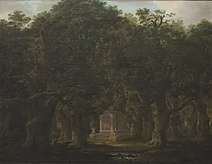 Et monument i en egeskov