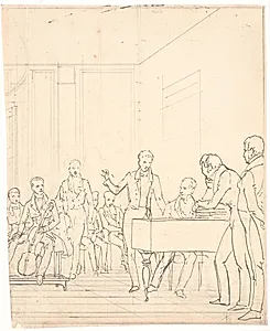 Et musikalsk aftenselskab by Wilhelm Marstrand