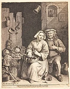 Et par i et køkken by Nicolaes van Haeften