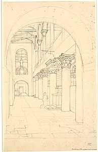 Et parti i kirken S. Lorenzo fuori le Mura, Rom by C.W. Eckersberg