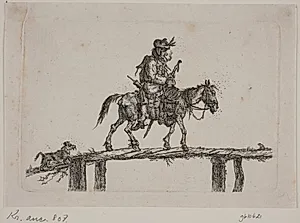 Et ridende postbud [?] Ved Århus