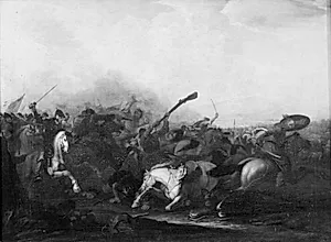Et rytterslag by Georg Philipp Rugendas (I)