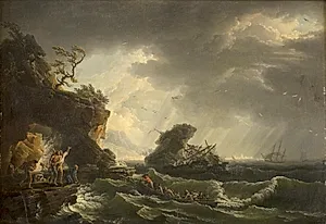 Et skibbrud by Claude-Joseph Vernet