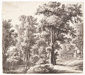 Et skovbryn by Anthonie Waterloo