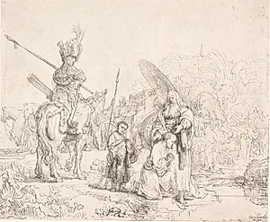 Eunukkens dåb by Rembrandt van Rijn