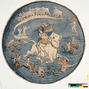 Europas bortførelse (udkast til fad) by Theodor Philipsen