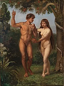 Eva frister Adam by Wilhelm Marstrand