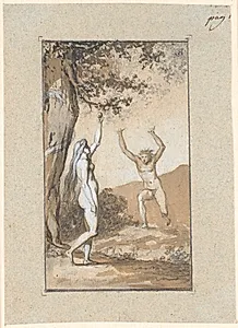Eva plukker af Kundskabens Træ by Nicolai Abildgaard