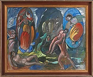 Evas skabelse. Komposition. Opus II by J.A. Jerichau (II)