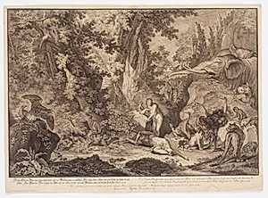 Evas skabelse by Johann Elias Ridinger