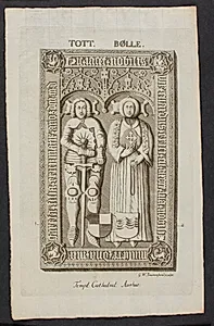 Evert Eriksen Thott og hustrus gravsten by Georg Vilhelm Baurenfeind