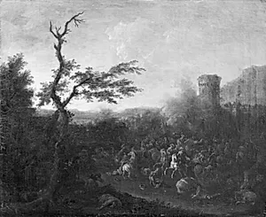 Fægtning under en fæstning by Karel Breydel