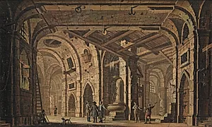 Fængselsdekoration med fanger og fangevogtere by Jacob Fabris