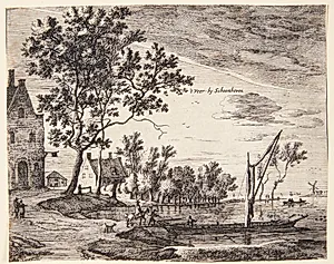 Færgen ved Schoonhoven by Roelant Roghman