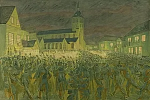 Fakkeltoget 1867 for H.C. Andersen i Odense by Niels Larsen Stevns