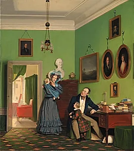 Familien Waagepetersen by Wilhelm Bendz