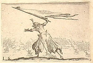 Fanebærer by Jacques Callot