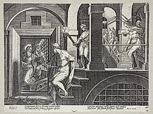 Fangevogterens omvendelse by Philips Galle