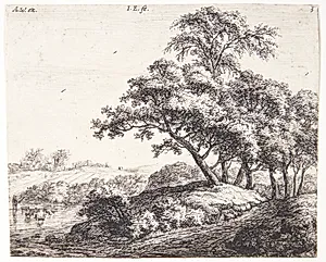 Får, der krydser en flod by Jacob Esselens