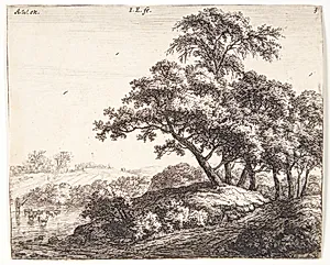 Får, der krydser en flod by Jacob Esselens