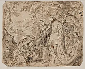 Faraos datter finder Moses by Ubekendt