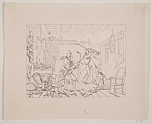 Faust og Mefistofeles, satirisk blad by Emmerik Høegh-Guldberg