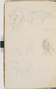 Fem køer by P.C. Skovgaard