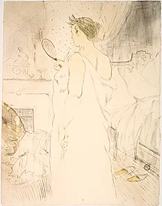 Femme á Glace, la Glace á Main by Henri de Toulouse-Lautrec