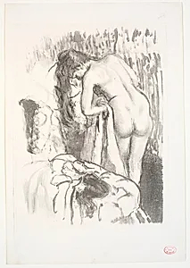 Femme nue debout à sa toilette by Edgar Degas